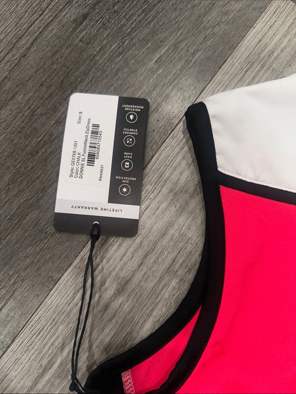 Tail Colorblock Midi Dress in Black, White & Pink - Picture 6 of 14
